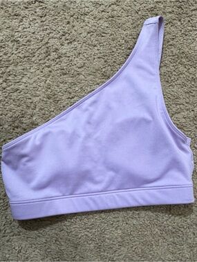 One-Shoulder Crop Top in Lavender
